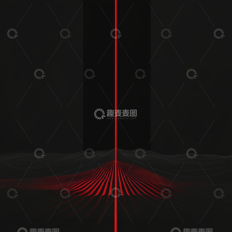 高清大图下载【趣麦麦图】红色激光在黑暗中形成波纹图案