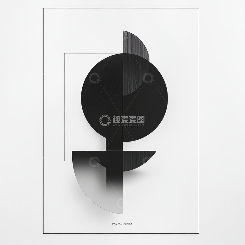 高清大图下载【趣麦麦图】黑白几何图形艺术设计