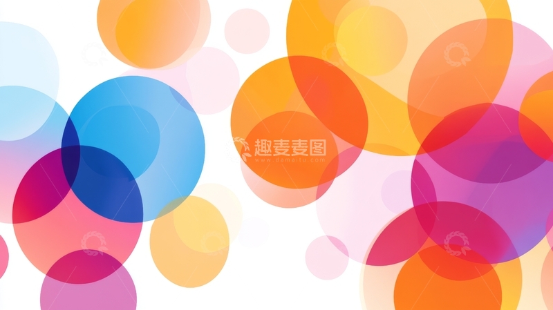 高清大图下载【趣麦麦图】多彩透明圆点背景图案