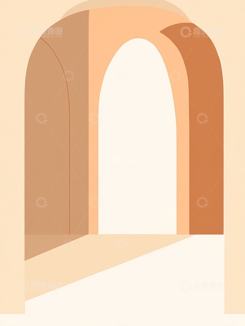 高清大图下载【趣麦麦图】拱形门洞的几何构图