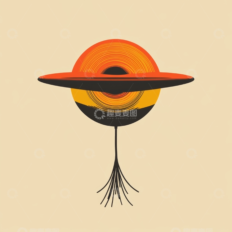 高清大图下载【趣麦麦图】抽象飞碟与色彩渐变背景