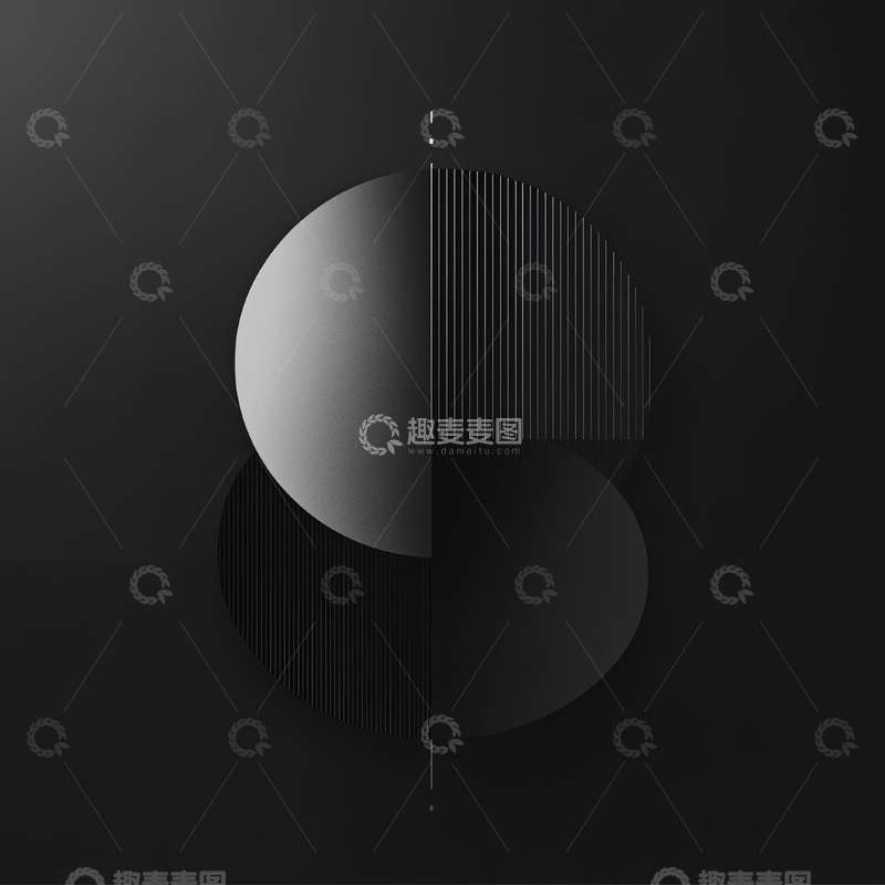 高清大图下载【趣麦麦图】黑白几何图形的抽象艺术设计