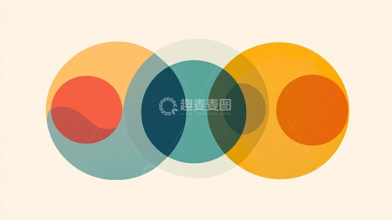 高清大图下载【趣麦麦图】色彩交织的圆形图案