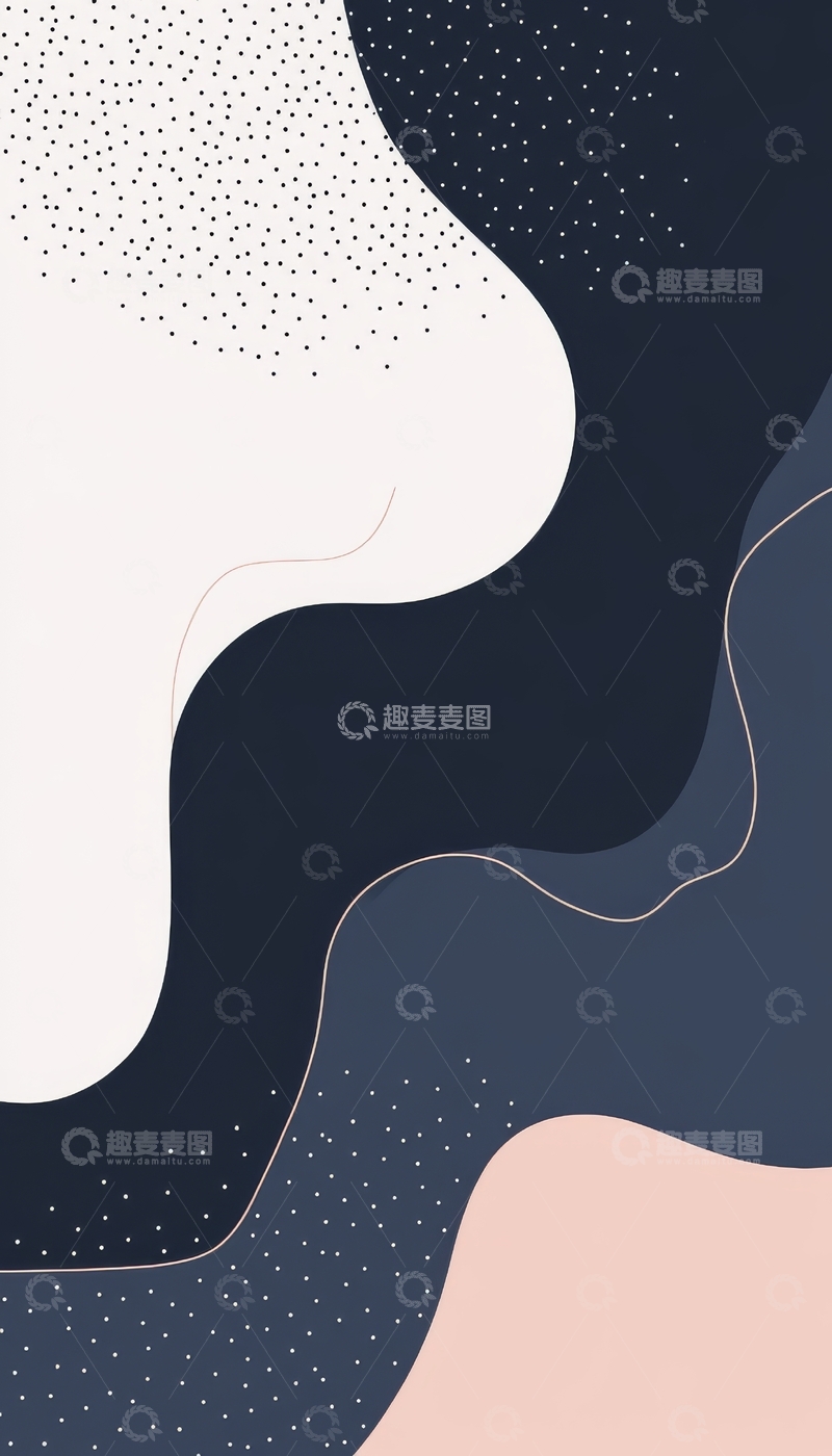 高清大图下载【趣麦麦图】抽象波浪与点阵图案设计