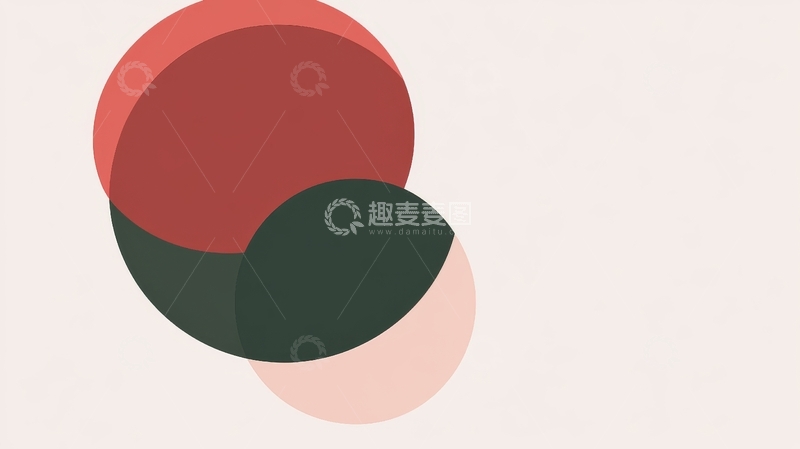 高清大图下载【趣麦麦图】重叠圆形的抽象艺术设计