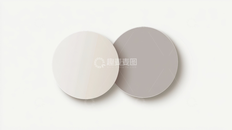 高清大图下载【趣麦麦图】两个圆形物体的对比展示