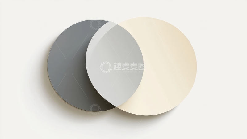 高清大图下载【趣麦麦图】三色圆形重叠艺术图案