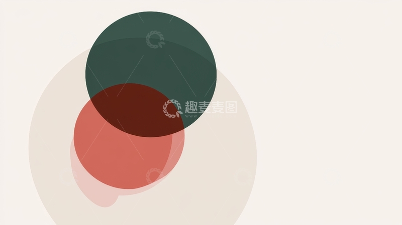 高清大图下载【趣麦麦图】重叠圆圈的色彩组合
