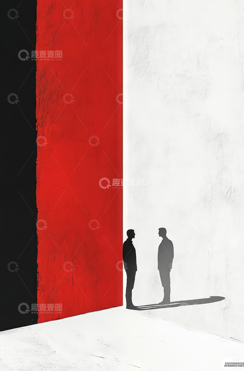 高清大图下载【趣麦麦图】红墙前的对话