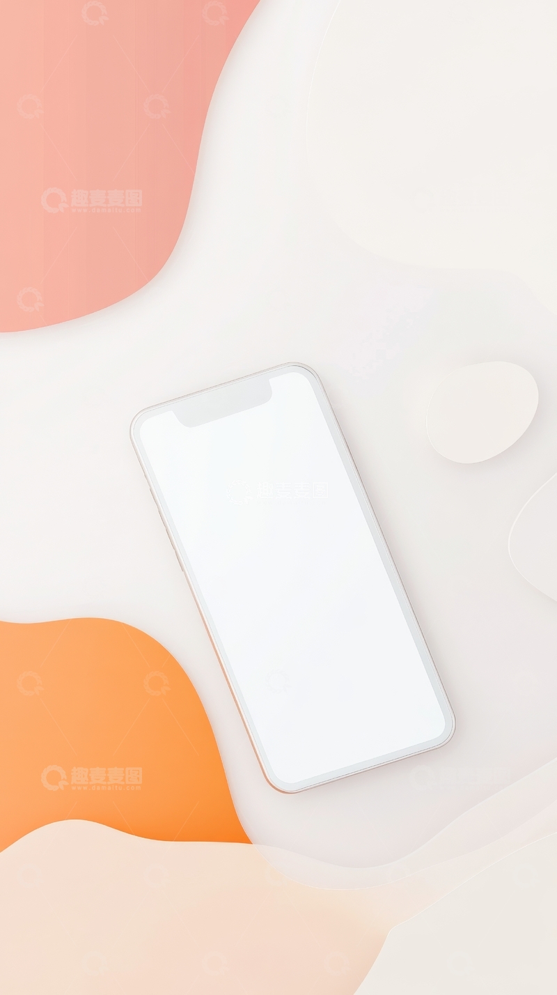 高清大图下载【趣麦麦图】简约风格下的手机与色块布局
