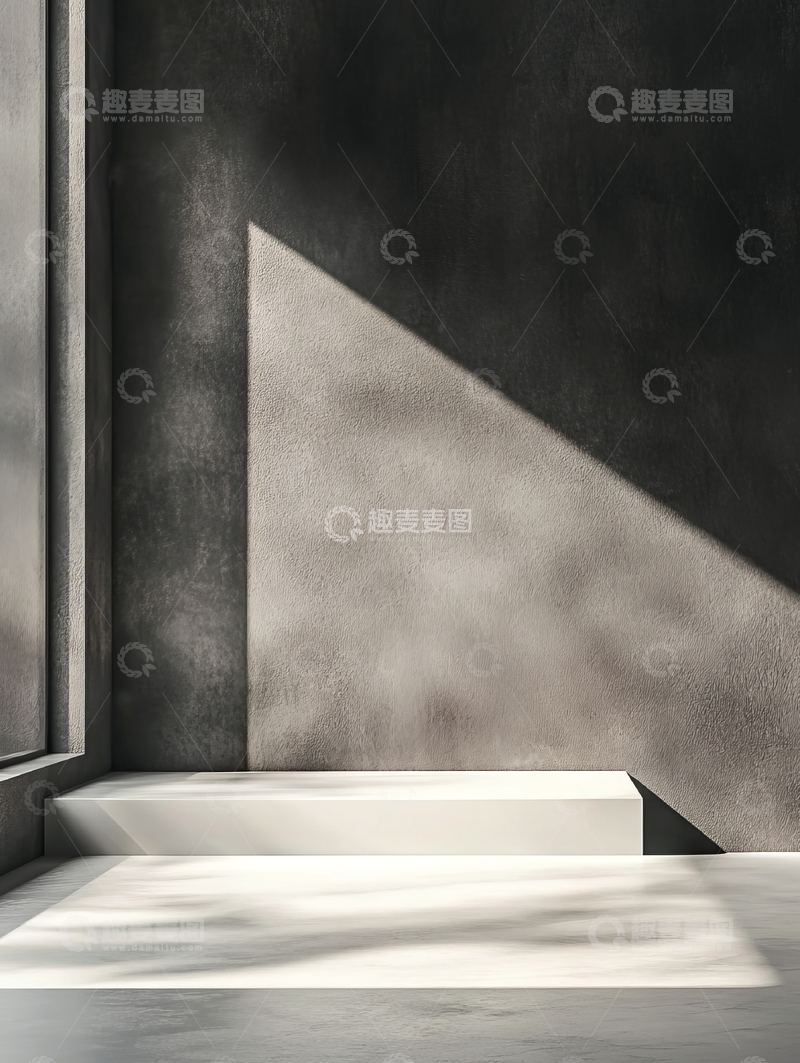 高清大图下载【趣麦麦图】光影交错的现代室内角落