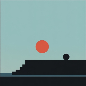 阶梯上的红球与黑球