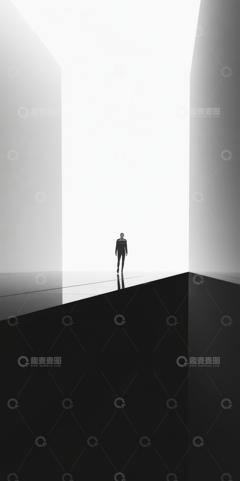 高清大图下载【趣麦麦图】光影交错中的人影
