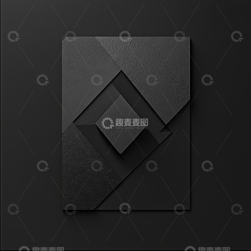 黑色几何图形的抽象艺术设计