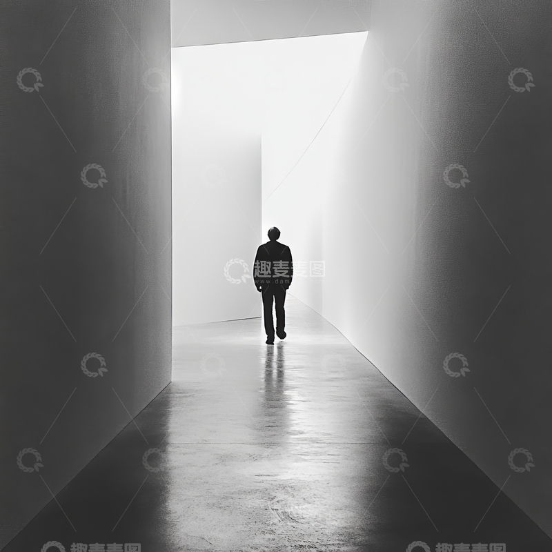 高清大图下载【趣麦麦图】走廊尽头的光明