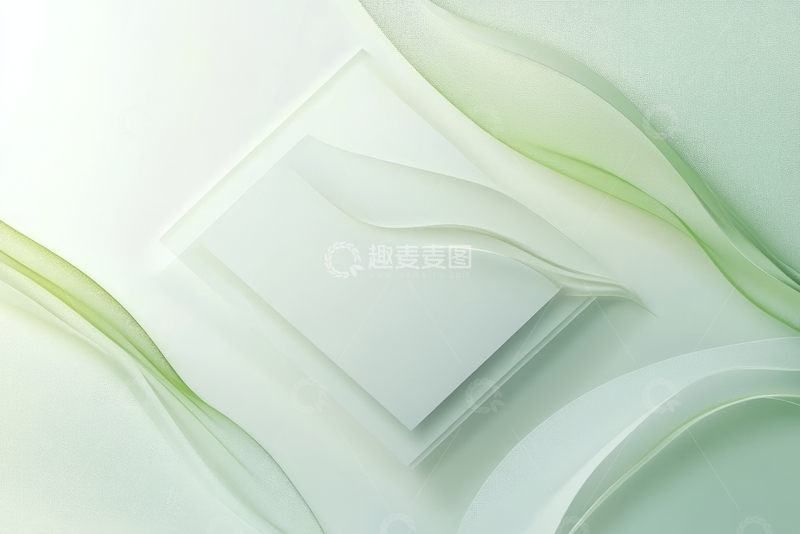 高清大图下载【趣麦麦图】柔和曲线与方形框架的抽象背景