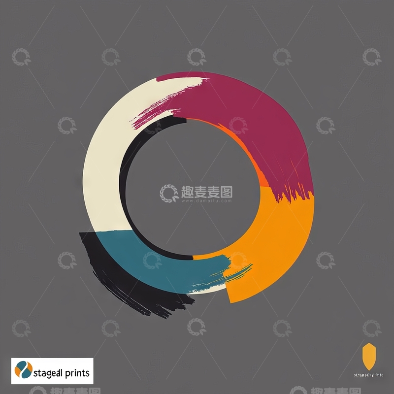 高清大图下载【趣麦麦图】彩色环形抽象艺术设计