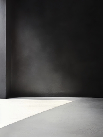 简约黑墙与灰地的室内空间