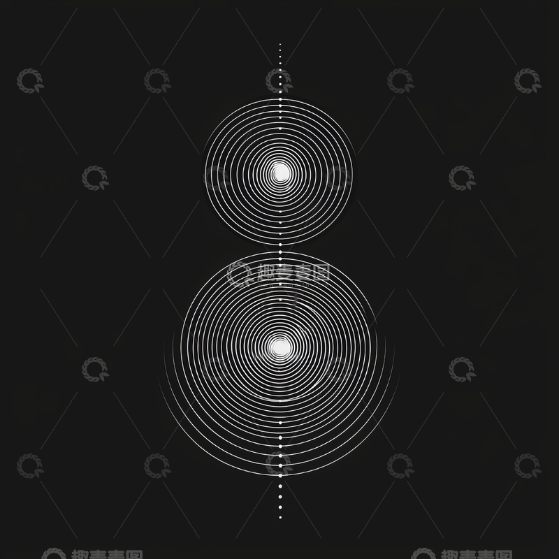 高清大图下载【趣麦麦图】双环同心圆图案