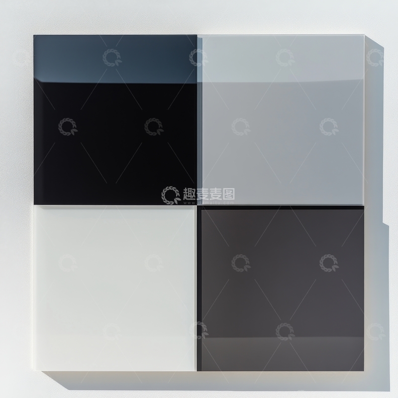 高清大图下载【趣麦麦图】四色方块构成的抽象艺术