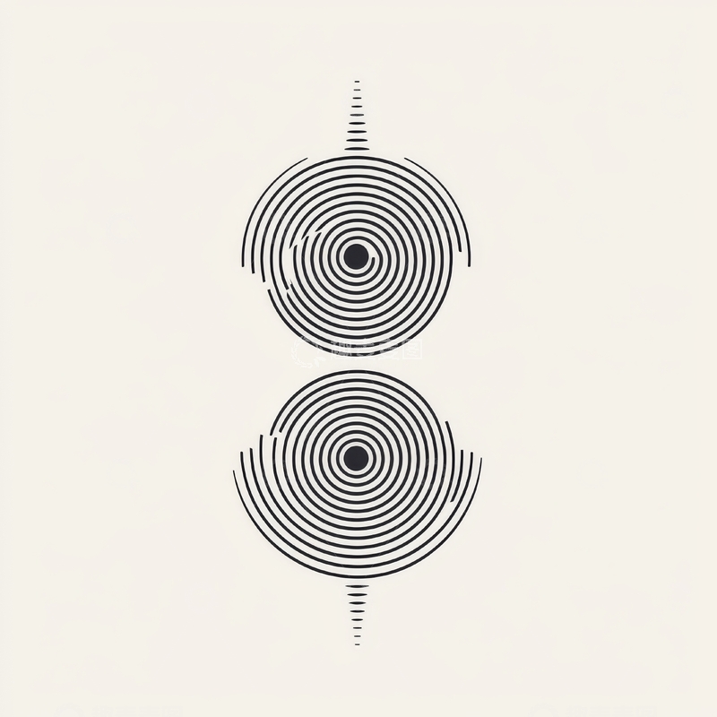 高清大图下载【趣麦麦图】双螺旋几何图案设计