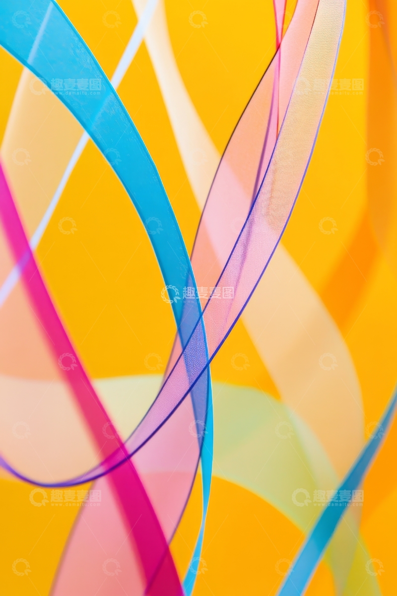 高清大图下载【趣麦麦图】彩色线条交织的抽象背景