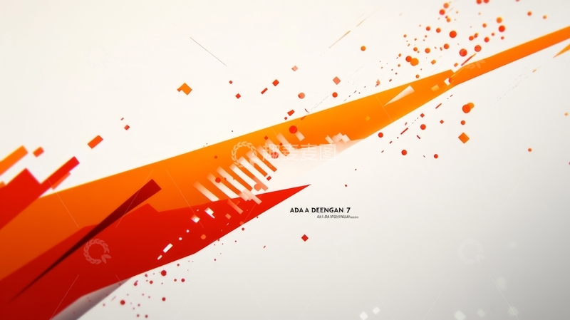 高清大图下载【趣麦麦图】橙色抽象线条与几何图形背景