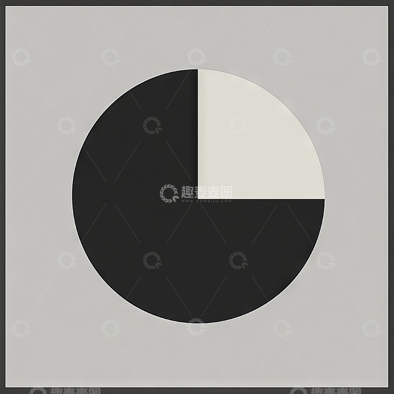 高清大图下载【趣麦麦图】黑白对比的圆形分割图