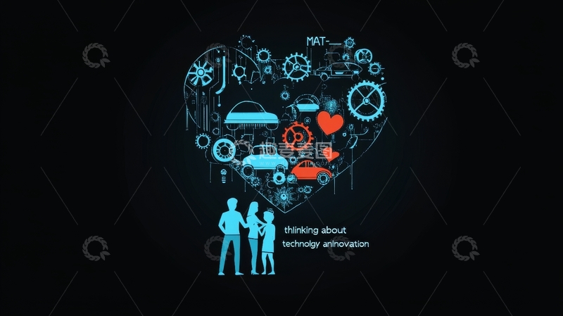 高清大图下载【趣麦麦图】科技之心：思考技术与创新