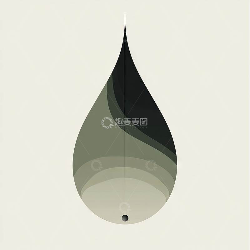 高清大图下载【趣麦麦图】渐变色水滴艺术插图