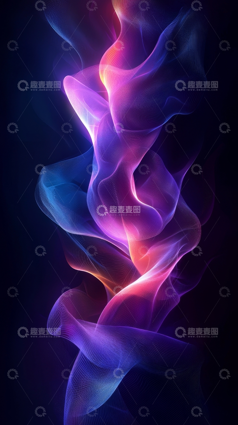 高清大图下载【趣麦麦图】多彩烟雾的抽象艺术表现
