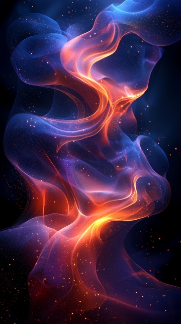 宇宙星云的炫彩流动