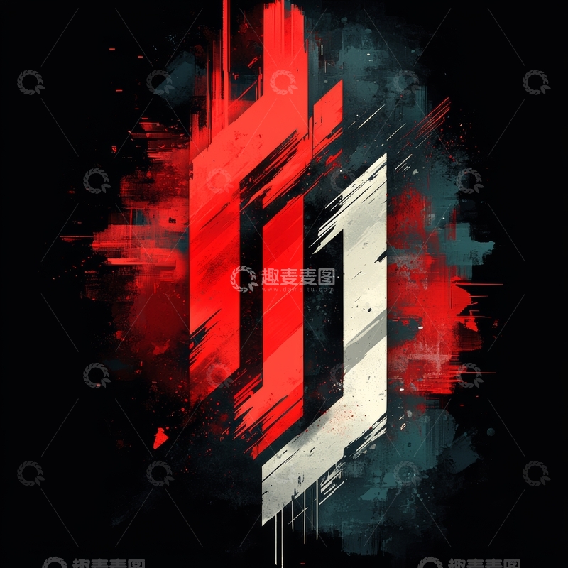 高清大图下载【趣麦麦图】抽象几何图形与色彩碰撞的艺术设计