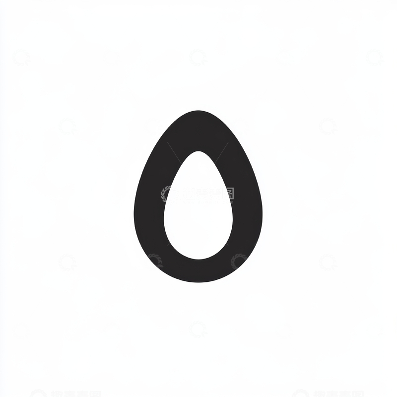 高清大图下载【趣麦麦图】黑色水滴形状图标