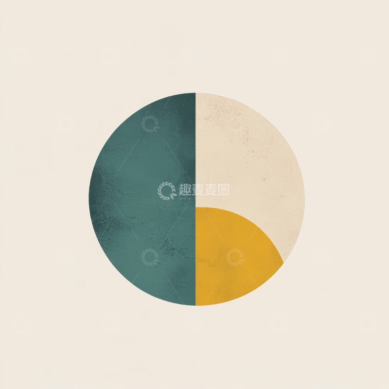 高清大图下载【趣麦麦图】三色分割圆形图案