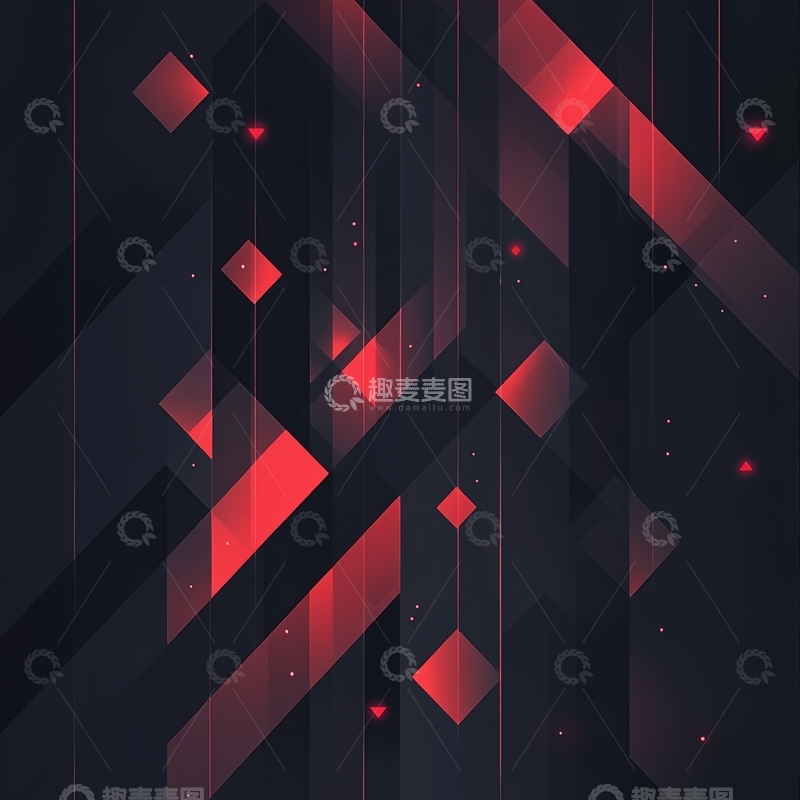 高清大图下载【趣麦麦图】红色几何图形的抽象背景