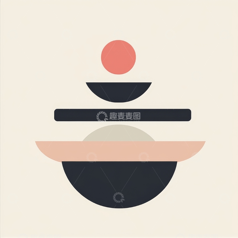高清大图下载【趣麦麦图】几何图形的平衡排列