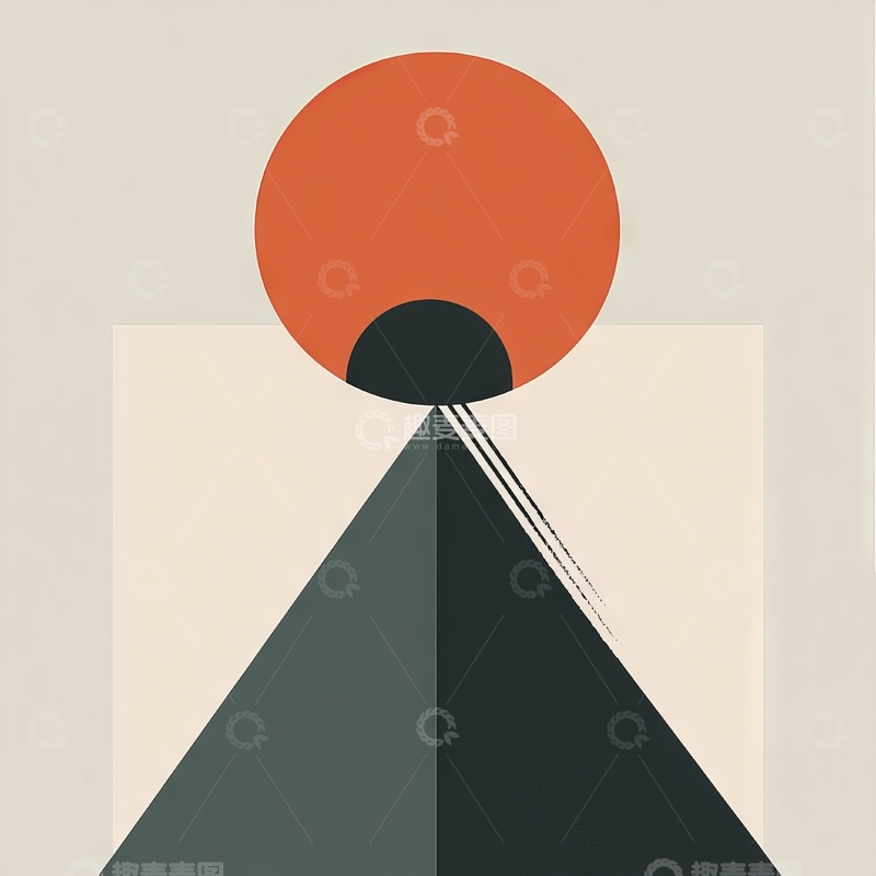 高清大图下载【趣麦麦图】几何图形与光影的抽象组合