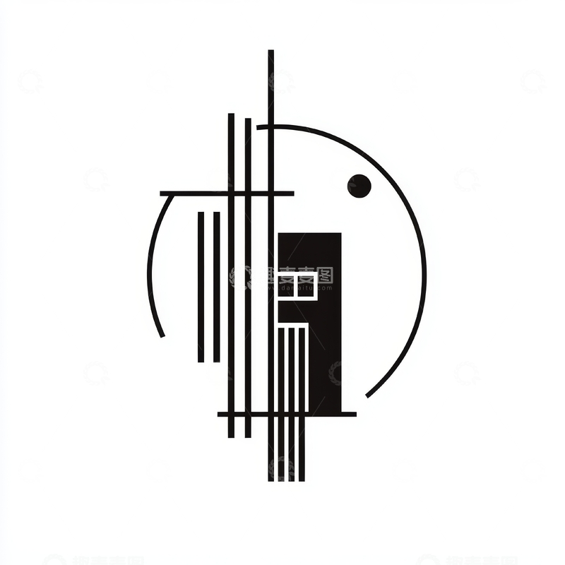 高清大图下载【趣麦麦图】抽象几何图形与线条组合设计