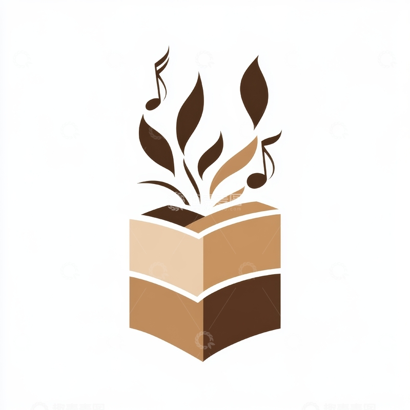 高清大图下载【趣麦麦图】音乐与书本的融合艺术