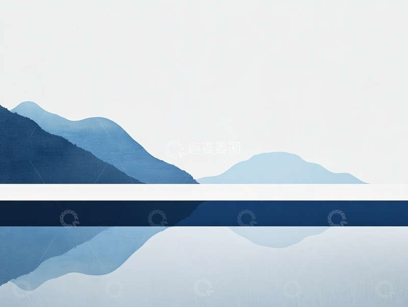 高清大图下载【趣麦麦图】山峦倒影的静谧湖景