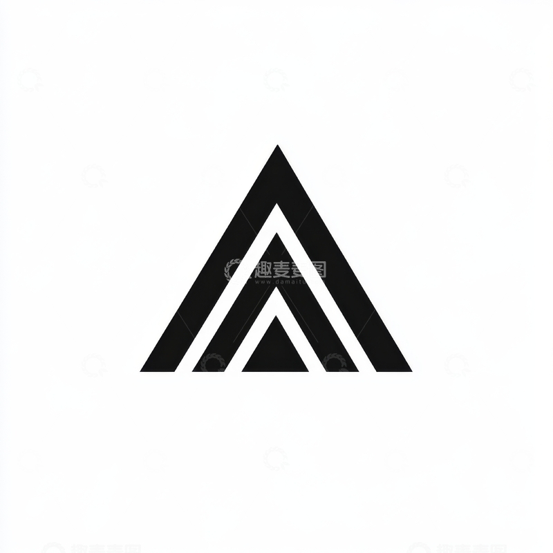 高清大图下载【趣麦麦图】黑色几何三角形图案