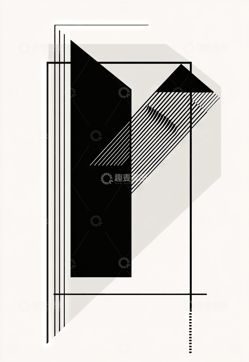 高清大图下载【趣麦麦图】几何图形与线条的抽象组合