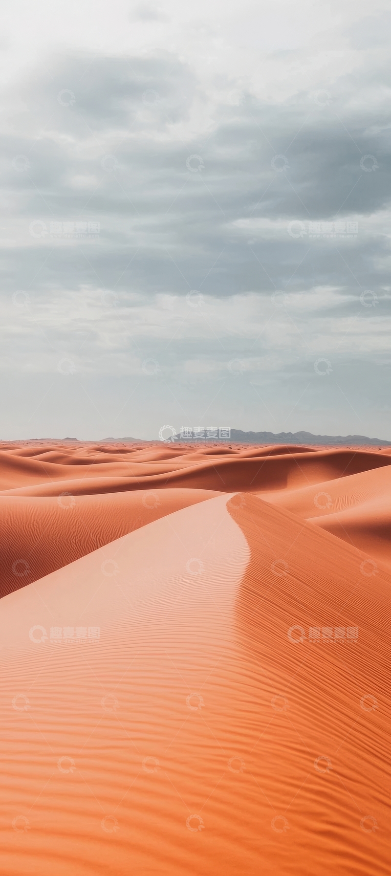 高清大图下载【趣麦麦图】广袤沙漠中的细腻沙丘