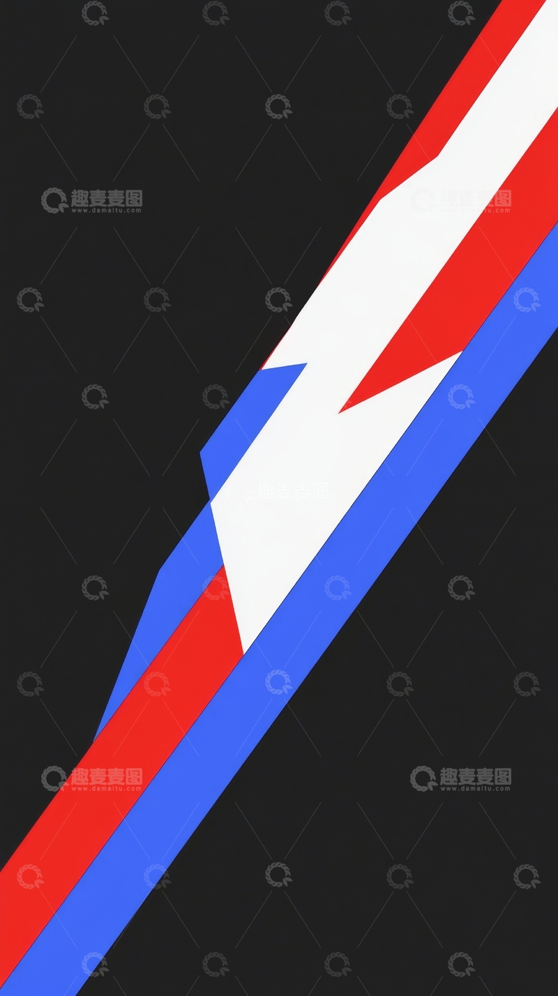 高清大图下载【趣麦麦图】黑白背景上的红蓝白斜条纹图案