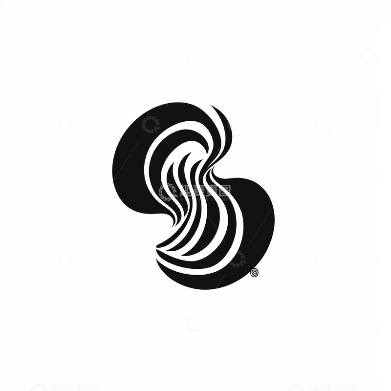 高清大图下载【趣麦麦图】黑白抽象艺术图案设计