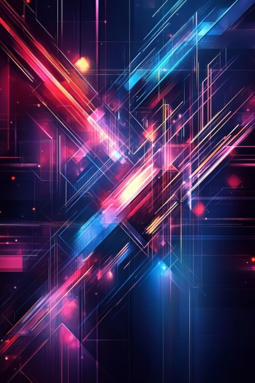 炫彩交错的科技光束