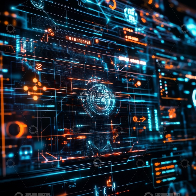 高清大图下载【趣麦麦图】未来科技界面的虚拟显示