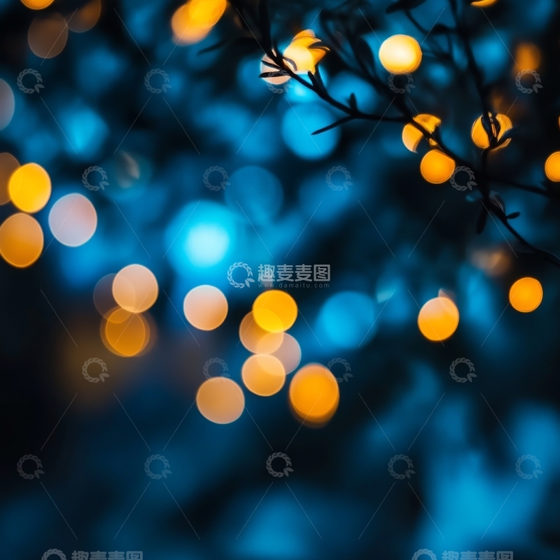高清大图下载【趣麦麦图】-夜色中的温暖灯光
