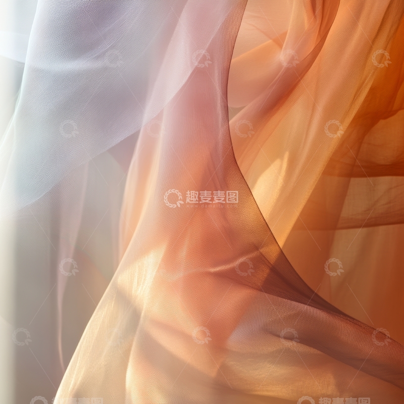 高清大图下载【趣麦麦图】轻盈纱幔在阳光下的柔和色彩